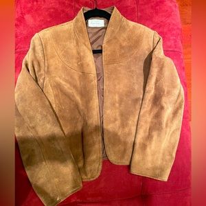 Brown suede bolero jacket